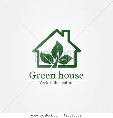 Green House Logo. Eco House. Green House Vector. Green House Art. Green House Graphic. Green House J