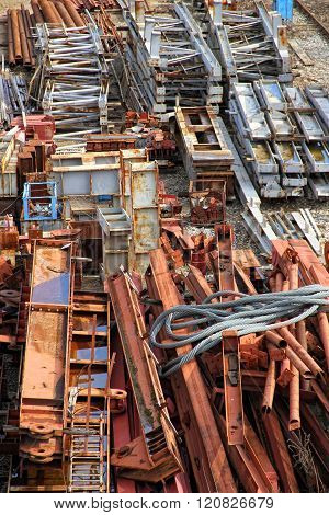 Scrapyard of building material