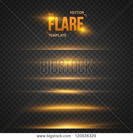 Vector Flare Effect. Transparent Vector Overlay Lens Flare Ray E