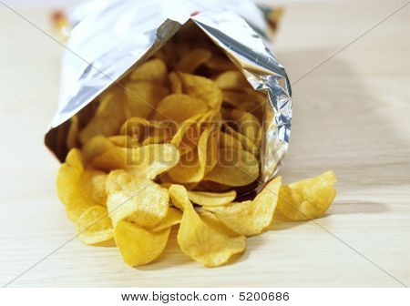 Bag Of Potato Crisps, Food, Snacks, Potato Chips, Junk Food