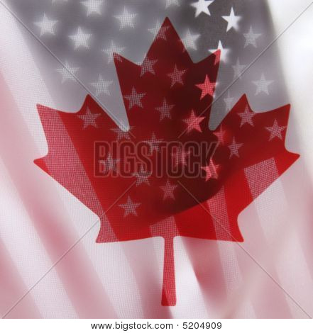 Us And Canada Flags