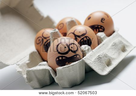 Funny Eggs With Facial Expression