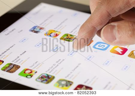 Browsing the App Store on an iPad