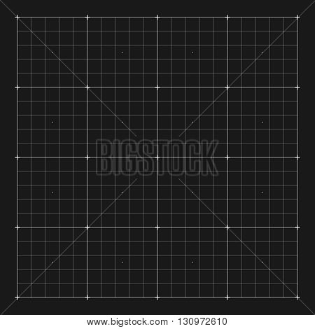 Vector grid marking for user HUD interface. Grid digital, system grid hud screen, interface hud, electronic virtual hud illustration