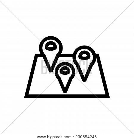 Location On Map Vector Icon On White Background. Location On Map Modern Icon For Graphic And Web Des