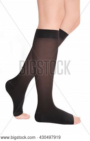 Compression Hosiery. Medical Compression Stockings And Tights For Varicose Veins And Venouse Therapy