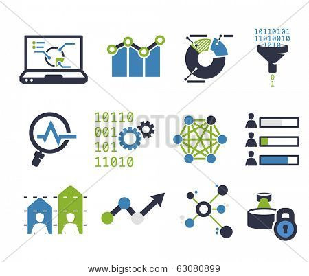 Data analytic icon set