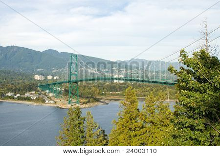 Lions Gate Bridge In Vancouver Bc Canada