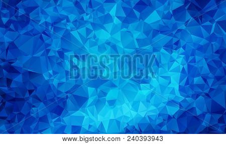 Dark Blue Vector Abstract Textured Polygonal Background. Blurry Triangle Design. Pattern Can Be Used