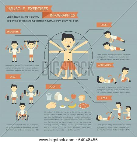 Muscle Exercises Infographics