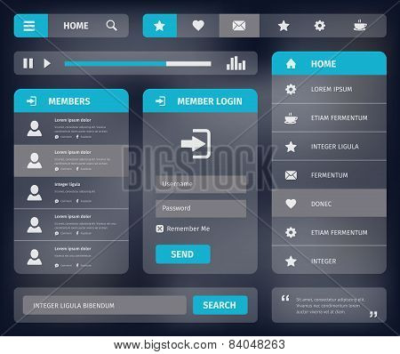 Vector Mobile Web Ui Template Design