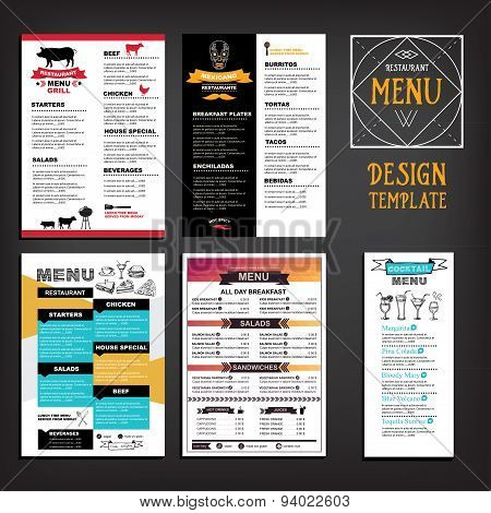 Restaurant Cafe Menu, Template Design. Food Flyer.