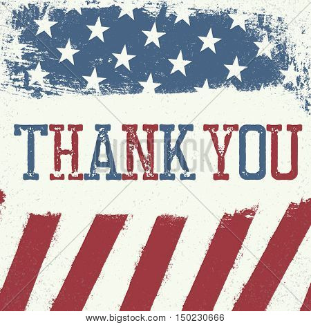 Veterans day greeting card design. Patriotic poster design template.