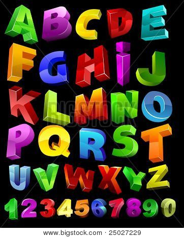 full alphabet with numerals