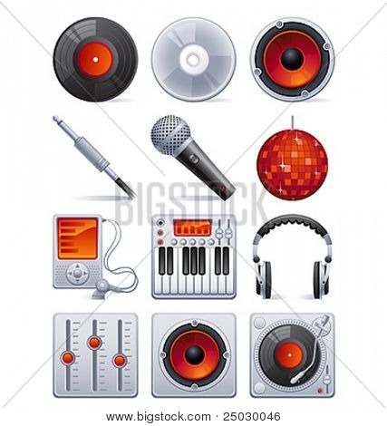 Vector illustration - Sound icon set