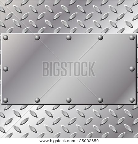 A Metal Background with Tread and Rivets