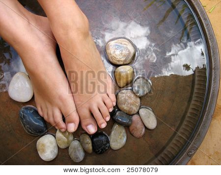 Aromatherapy foot treatment.