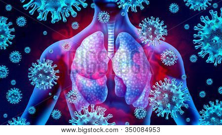 Lung Virus Infection And Coronavirus Outbreak Or Viral Pneumonia And Coronaviruses Influenza As A Da