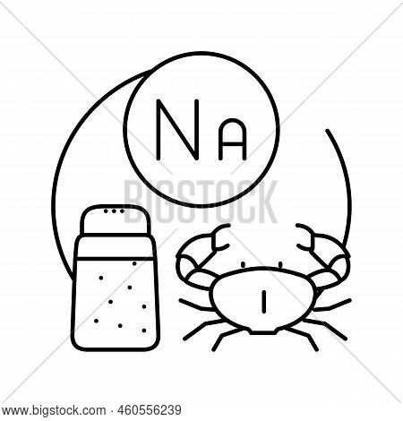 Vitamin Na Line Icon Vector. Vitamin Na Sign. Isolated Contour Symbol Black Illustration