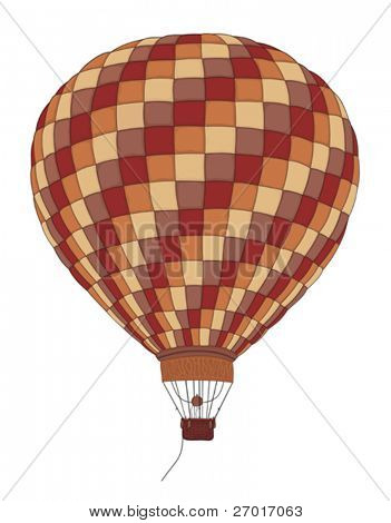 Balloon hot air Vintage Vector Illustration