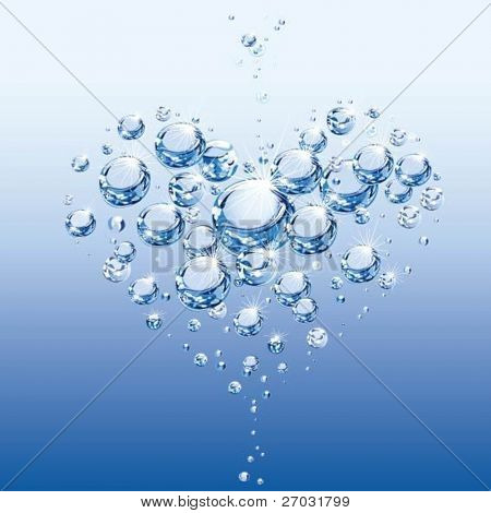 astratto cuore sull'acqua di purezza