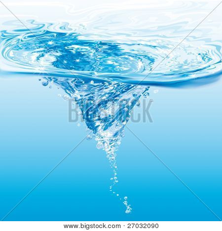 vortex d'eau, vector illustration réaliste