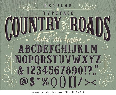 Country Roads Handcrafted Retro Typeface