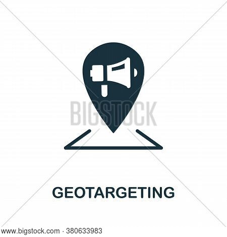 Geotargeting Icon. Simple Element From Social Media Collection. Creative Geotargeting Icon For Web D