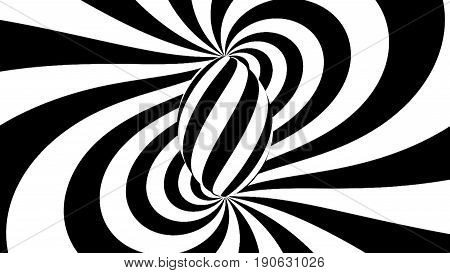 Hypnotic Spiral. Black And White Hypnosis