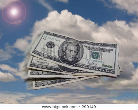 Dollar Flying In The Sky