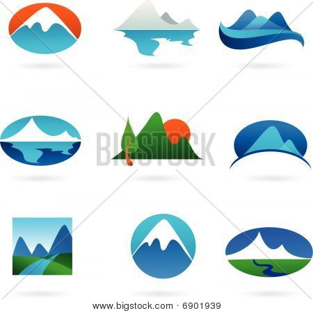 Coleção de montanha relacionados com ícones