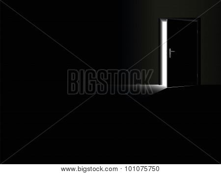 Darkness Open Door Glimmer Light Escape Black