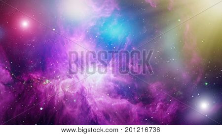 Nebula And Galaxies In Space. Elements Of This Image Furnished By Nasa.