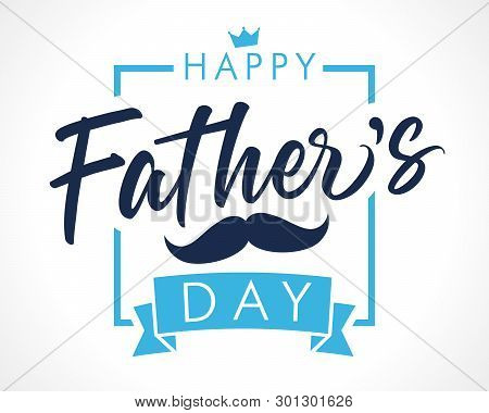 Happy Fathers Day Lettering Banner. Fathers Day Vector Elegant Calligraphy Background. Dad My King I