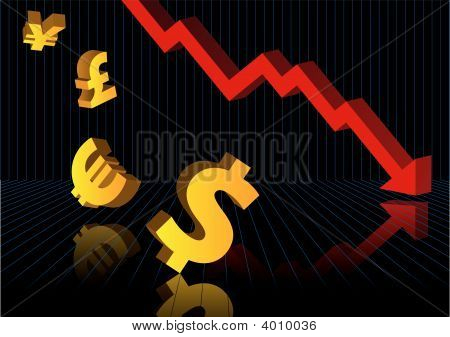 Financial Crisis Vector