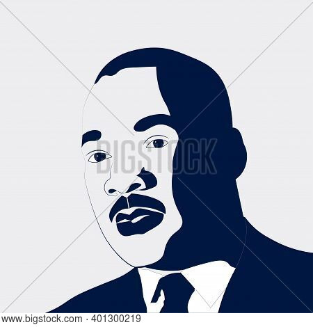 Vector Illustration Martin Luther King Day Greeting Card