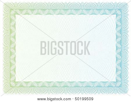 Template certificate currency and diplomas. Vector illustration