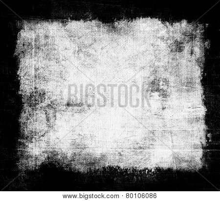 old grunge background texture with black frame