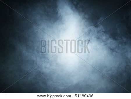 Smoke over black background