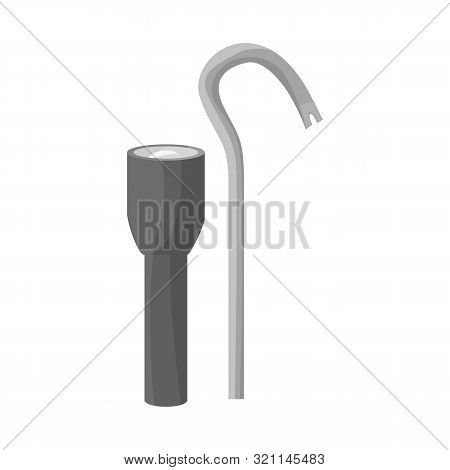 Vector Design Of Flashlight And Picklock Logo. Collection Of Flashlight And Security Vector Icon For