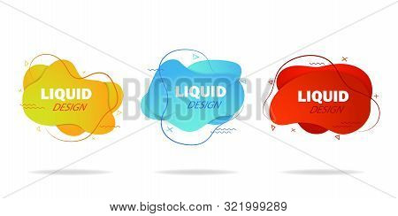 Trendy Gradient Liquid Shape. Fluid Isometric Background. Graphic Shape For Social Media, Advertisin