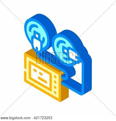 Stimulator With Suction Cups Isometric Icon Vector. Stimulator With Suction Cups Sign. Isolated Symb