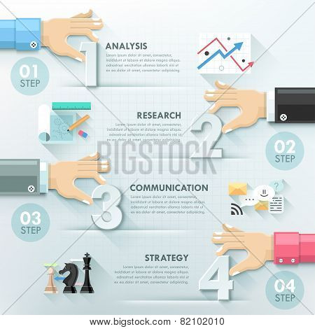 Modern infographic option template