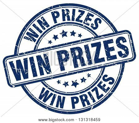 Win Prizes Blue Grunge Round Vintage Rubber Stamp.win Prizes Stamp.win Prizes Round Stamp.win Prizes