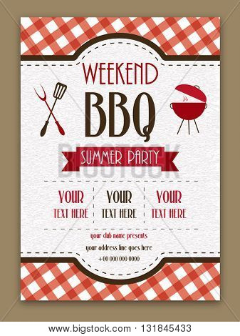  Barbecue Template or Menu design with space for your text.