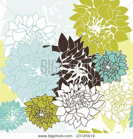 Retro floral background sans soudure