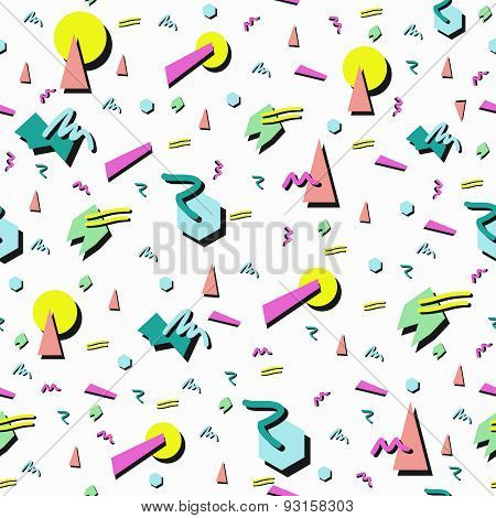 Retro 80S Seamless Pattern Background