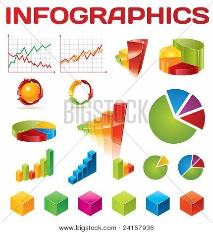 Colorful infographic vector collection