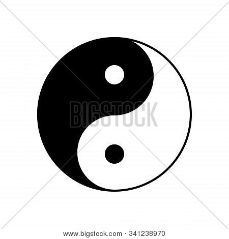 Yin Yang Vector Symbol Icon. Yinyang Taoism Chinese Sign