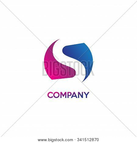 Letter S Alphabetic Logo Design Template, Modern Abstract, Negatifspace, Yinyang, Lettermark Concept